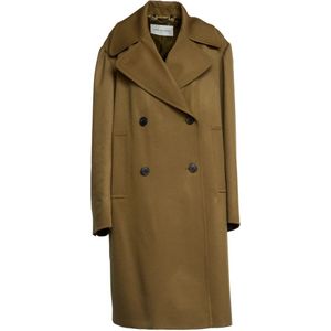 Dries Van Noten, Dames, Mantels, Beige, Maat: S Leer,