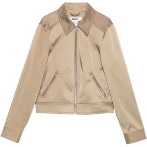 Dkny, Dames, Jassen, Beige, Maat: XL Satijn,