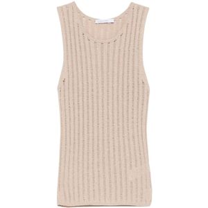 Patrizia Pepe - Dames Tops - Beige - Stijlvolle TOP