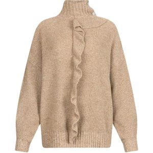 Liu Jo, Dames, Truien, Beige, Maat: M Wol,