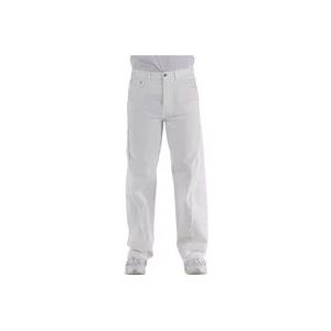 Lanvin Twisted Denim Baggy Fit Jeans , White , Heren , Maat: W34