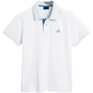 Gant, Heren, Tops, Wit, Maat: XL