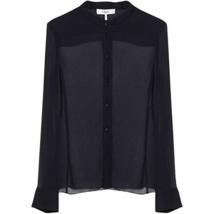 Chloé, Dames, Blouses & Shirts, Blauw, Maat: XS Zijde,