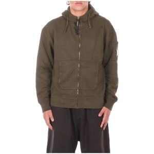 C.p. Company, Heren, Sweatshirts & Hoodies, Groen, Maat: L Katoen,
