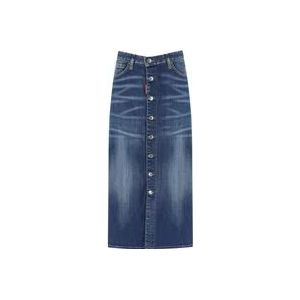 Dsquared2 Denim Skirts , Blue , Dames , Maat: XS