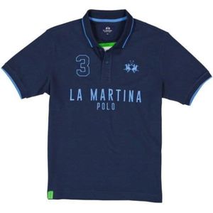 La Martina, Heren, Tops, Blauw, Maat: M Katoen,
