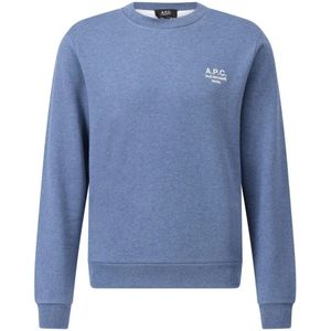 A.p.c., Heren, Sweatshirts & Hoodies, Blauw, Maat: S Katoen,