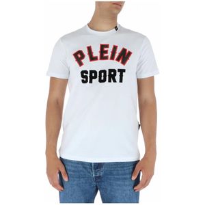 Plein Sport, Heren, Tops, Wit, Maat: XL Katoen,