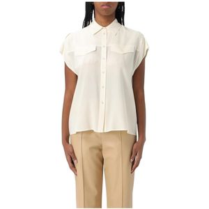Twinset, Dames, Blouses & Shirts, Wit, Maat: XS Zijde,