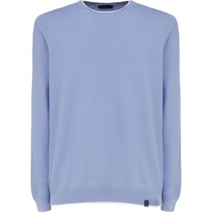 Fay, Heren, Truien, Blauw, Maat: L Katoen,