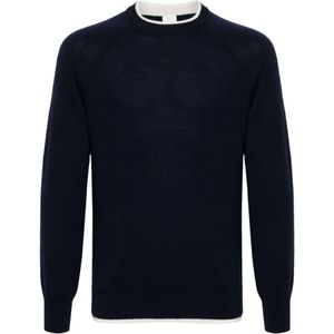 Eleventy, Heren, Truien, Blauw, Maat: 2XL Wol,