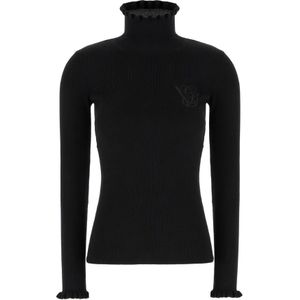 Valentino Garavani, Dames, Truien, Zwart, Maat: L Wol,