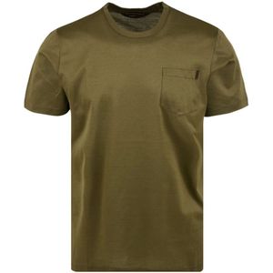 Moorer, Heren, Tops, Groen, Maat: M Katoen,