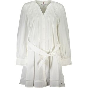 Tommy Hilfiger, Dames, Jurken, Wit, Maat: XS Katoen,