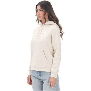 Tommy Jeans - Regular Fit Hoodie - Beige - Katoen