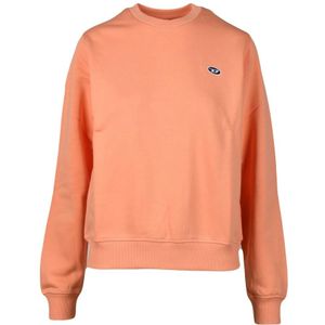 Diesel, Dames, Sweatshirts & Hoodies, Roze, Maat: L Katoen,