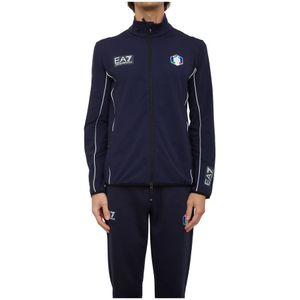 Emporio Armani Ea7, Heren, Jassen, Blauw, Maat: L Poliester,