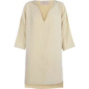 Cortana, Dames, Blouses & Shirts, Geel, Maat: 2XL Linnen,