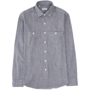 Salvatore Piccolo, Heren, Overhemden, Blauw, Maat: 2XL Leer,