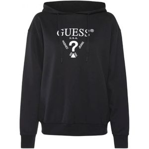 Guess, Dames, Sweatshirts & Hoodies, Zwart, Maat: M