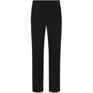 Emporio Armani, Heren, Broeken, Zwart, Maat: XL Wol,
