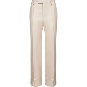 Valentino - Getailleerde Broek - Beige - Heren - Leer