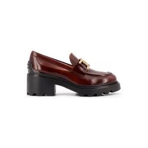 Tod's Bruine Leren Loafer Schoenen Made in Italy , Brown , Dames , Maat: 38 EU