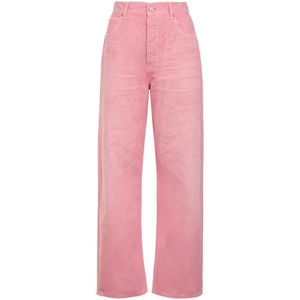 Balenciaga, Dames, Jeans, Roze, Maat: S Katoen,