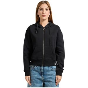 Patrizia Pepe, Dames, Sweatshirts & Hoodies, Zwart, Maat: XS