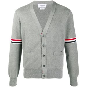 Thom Browne, Heren, Truien, Grijs, Maat: XL Katoen,