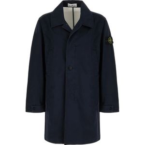 Stone Island, Heren, Mantels, Blauw, Maat: S Katoen,