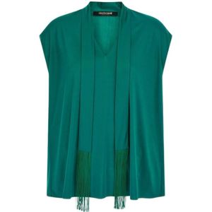 Roberto Cavalli, Dames, Blouses & Shirts, Blauw, Maat: S