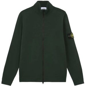 Stone Island, Heren, Sweatshirts & Hoodies, Groen, Maat: M Katoen,