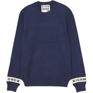 John Richmond, Heren, Truien, Blauw, Maat: S Wol,