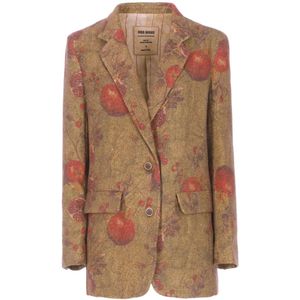 UMA Wang, Dames, Jassen, Veelkleurig, Maat: S Linnen,