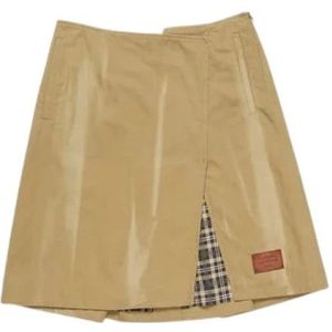 Acne Studios, Dames, Rokken, Beige, Maat: S Katoen,
