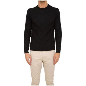 Emporio Armani, Heren, Truien, Zwart, Maat: L Wol,