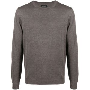 Roberto Collina, Heren, Truien, Grijs, Maat: 2XL