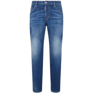 Dsquared2 Indigo Slim-fit Denim Jeans , Blue , Heren , Maat: XL