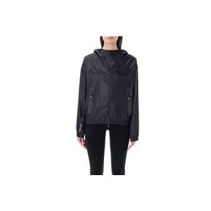 Moncler Zwarte Ss23 Crozat Windjack , Black , Dames , Maat: L