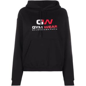 Balenciaga, Dames, Sweatshirts & Hoodies, Zwart, Maat: L