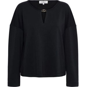 &Co Woman, Dames, Tops, Zwart, Maat: L Modal,