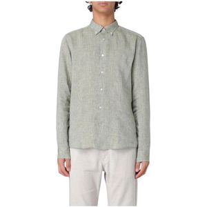 Hugo, Heren, Overhemden, Groen, Maat: S Linnen,