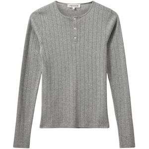 Sofie Schnoor, Dames, Tops, Grijs, Maat: S Leer,