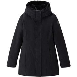 Woolrich Winterparka met Afneembare Capuchon , Black , Dames , Maat: M