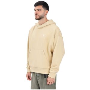 Puma, Heren, Sweatshirts & Hoodies, Beige, Maat: S