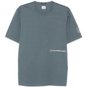 C.p. Company, Heren, Tops, Blauw, Maat: M Katoen,