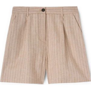 Motivi, Dames, Korte broeken, Beige, Maat: XL Linnen,