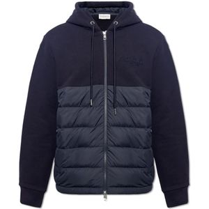 Moncler, Heren, Sweatshirts & Hoodies, Blauw, Maat: L Katoen,