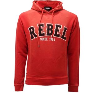 Dsquared2, Heren, Sweatshirts & Hoodies, Rood, Maat: S